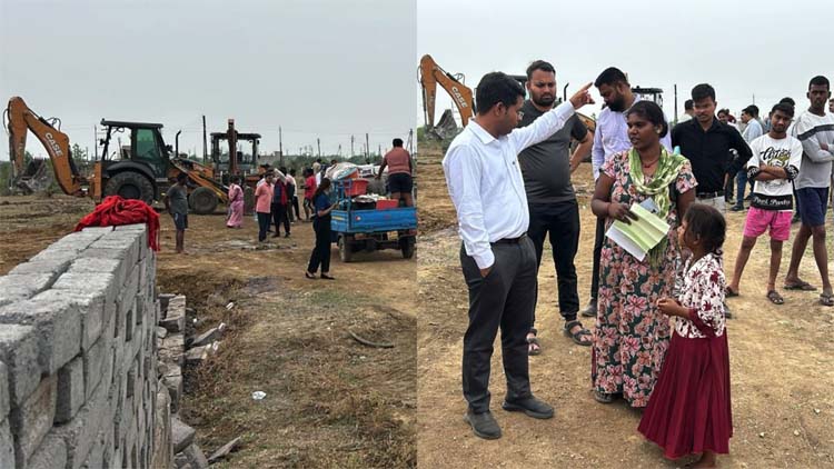 अवैध निर्माण पर चला प्रशासन का बुलडोजर, मकानों और नए निर्माणों को किया ध्वस्त