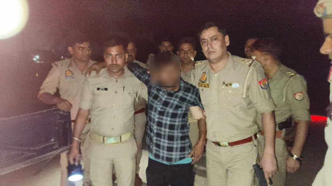 मुठभेड़ में इटावा का बदमाश गिरफ्तार, गोली लगी