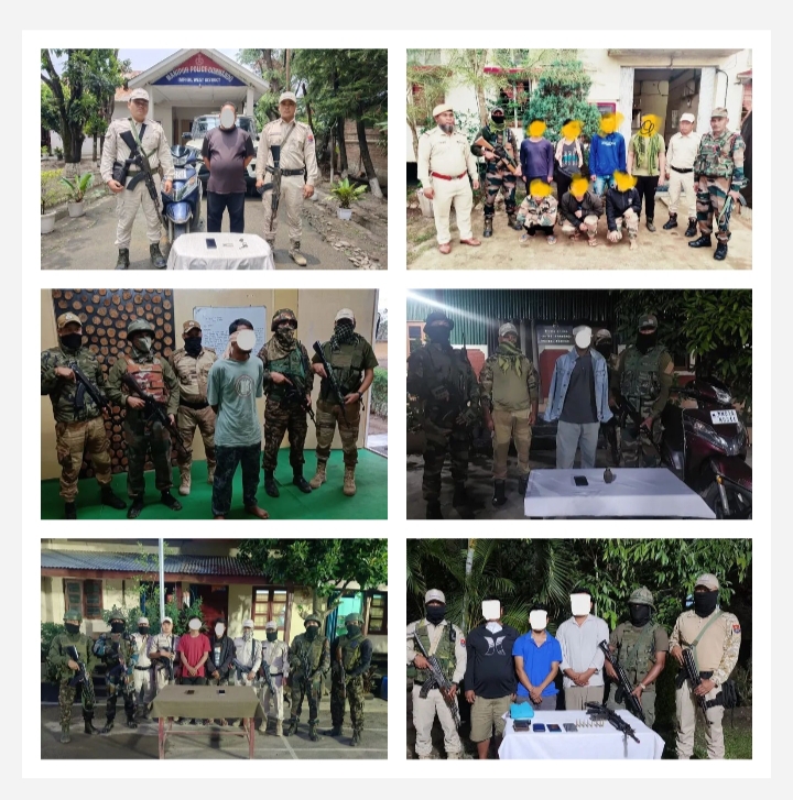 मणिपुर में 16 उग्रवादी और तीन हथियार तस्कर गिरफ्तार