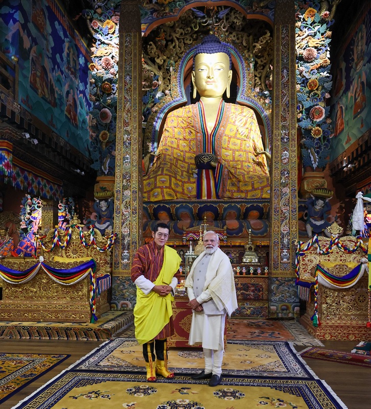 भूटान दौरे का समापन वैश्विक शांति प्रार्थना उत्सव के बीच, प्रधानमंत्री मोदी बोले — “भगवान बुद्ध के उपदेश मानवता के पथप्रदर्शक”