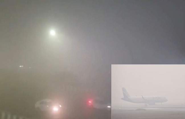 घने कोहरे से दिल्ली एयरपोर्ट पर उड़ानें प्रभावित, इंडिगो और एयर इंडिया ने जारी की ट्रैवल एडवाइजरी