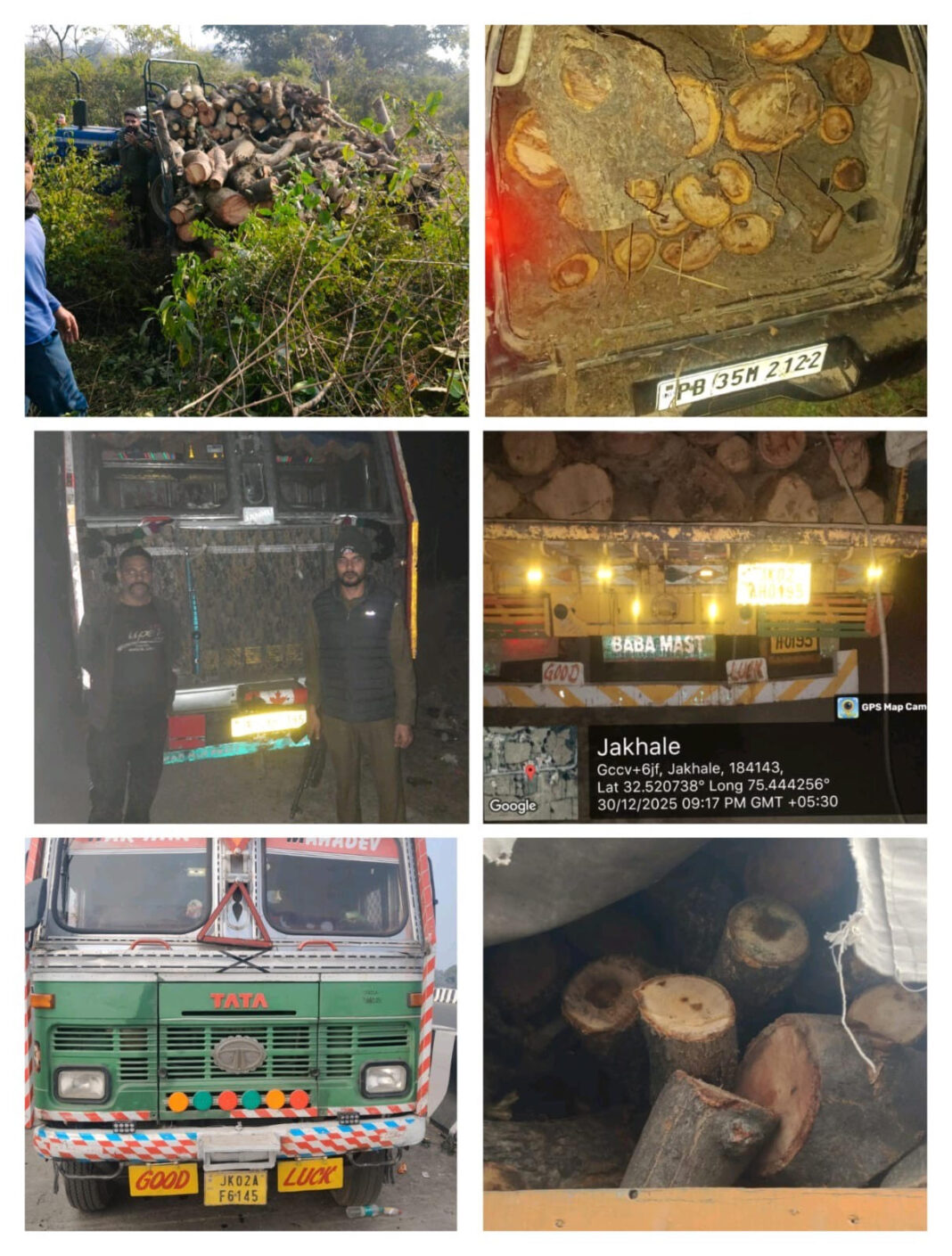 Illegal Wood Seized: कठुआ में खैर और जलाऊ लकड़ी से लदे 4 वाहन जब्त