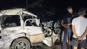 Morena Road Accident Tragedy! कंटेनर-स्कॉर्पियो की भिड़ंत में चालक की दर्दनाक मौत