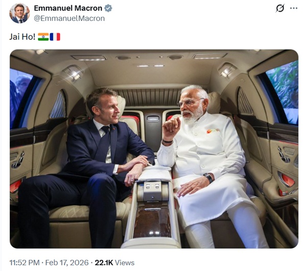 मुंबई में गूंजा ‘जय हो’! पीएम मोदी से मुलाकात के बाद मैक्रों का खास संदेश