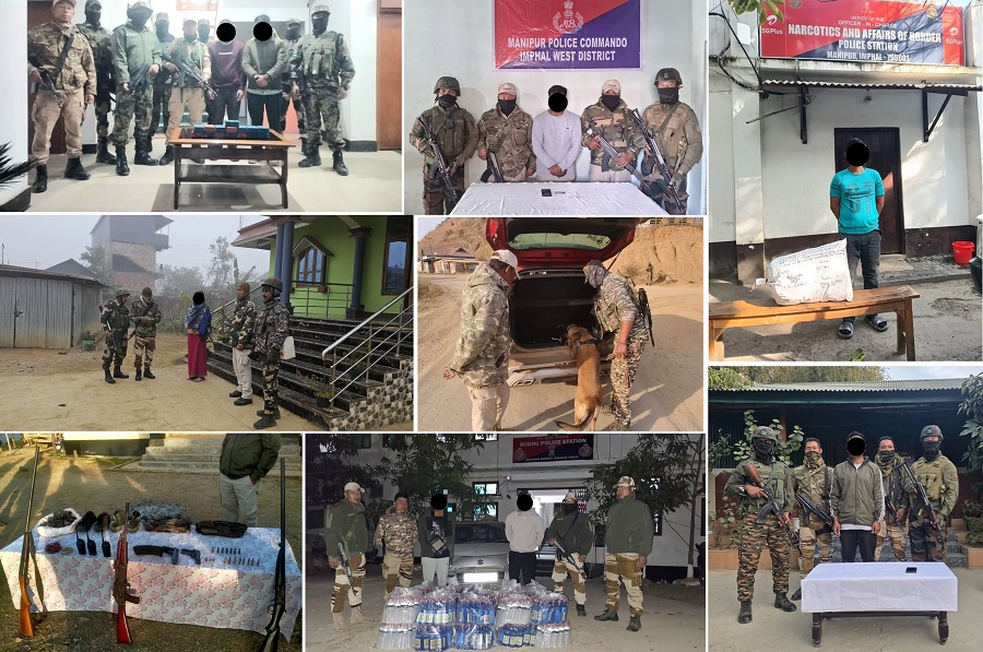Manipur Security Operation तेज! 7 गिरफ्तार, उग्रवादियों से हथियारों का बड़ा जखीरा बरामद