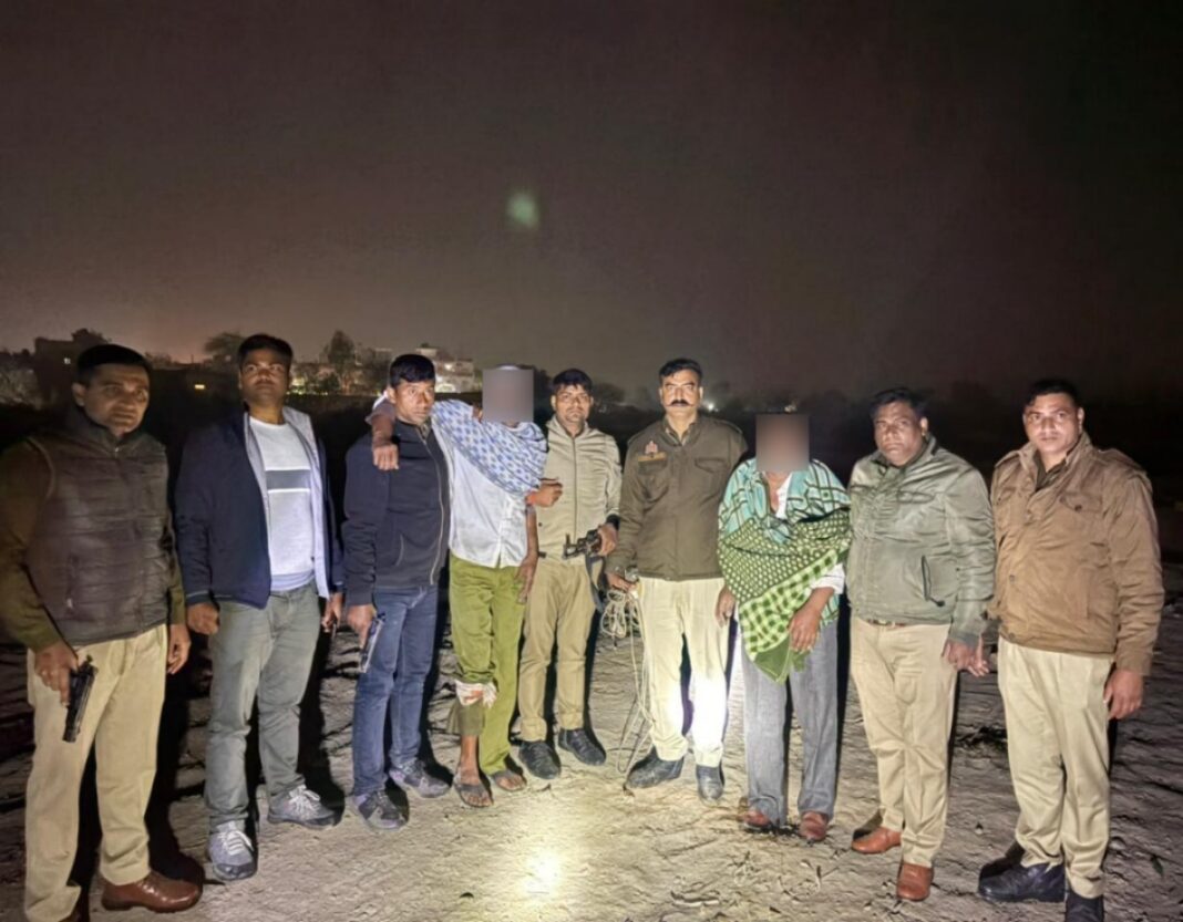 बागपत में पुलिस मुठभेड़: दो गो तस्कर गिरफ्तार, हथियार व गोकशी उपकरण बरामद