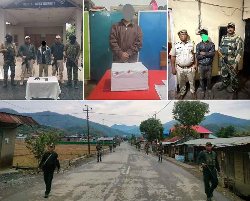 मणिपुर में अवैध हथियार, मादक पदार्थ और चोरी के मामले में तीन अपराधी गिरफ्तार