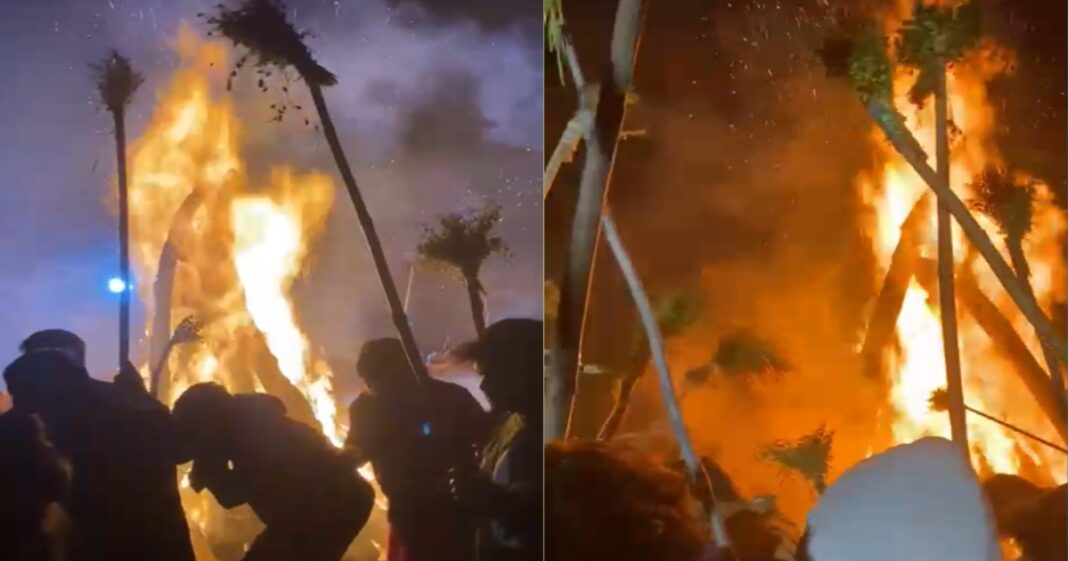 बलरामपुर में शुभ मुहूर्त में होलिका दहन! आधी रात तक पुलिस रही अलर्ट