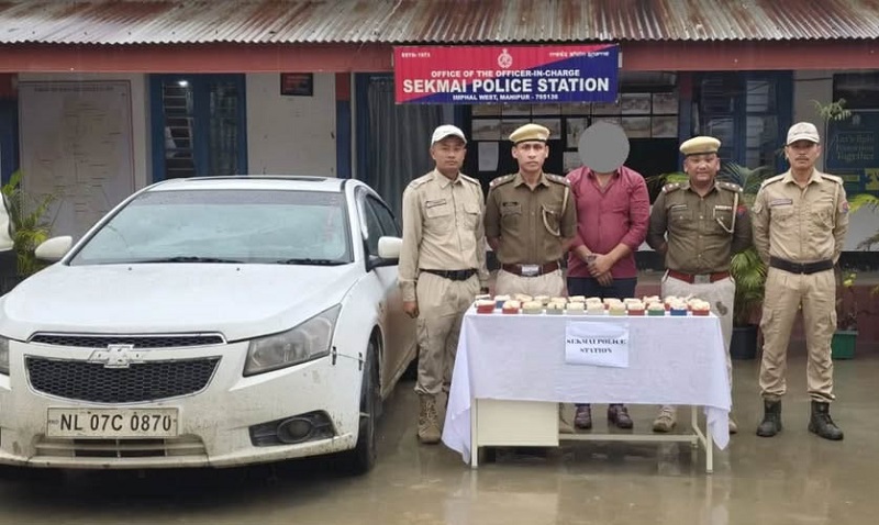 मणिपुर में नशे के खिलाफ बड़ी कार्रवाई, हेरोइन और ब्राउन शुगर के साथ तीन तस्कर गिरफ्तार
