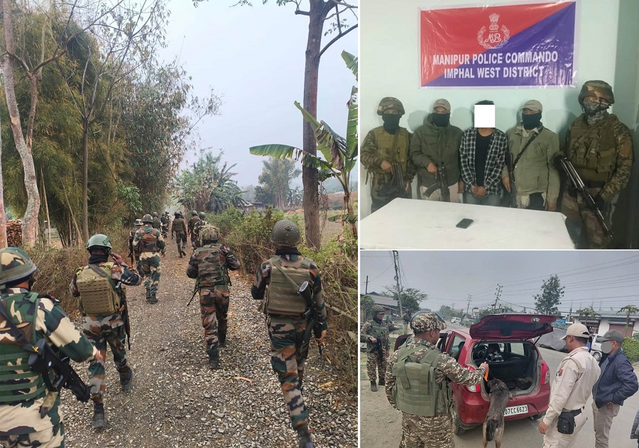 मणिपुर में सुरक्षा बलों की कार्रवाई, अलग-अलग इलाकों से पांच उग्रवादी गिरफ्तार