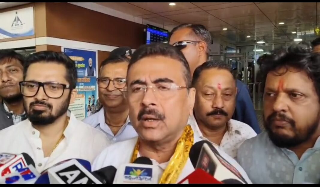 बागडोगरा में शुभेंदु अधिकारी का राज्य सरकार पर हमला, कई अधिकारियों को हटाने की मांग