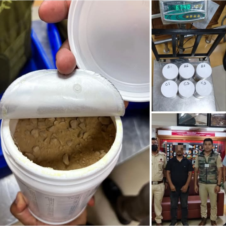 इम्फाल एयरपोर्ट पर ड्रग्स तस्कर गिरफ्तार, कार्रवाई के दौरान हिंसा से बिगड़े हालात इम्फाल एयरपोर्ट पर ड्रग्स तस्कर गिरफ्तार, कार्रवाई के दौरान हिंसा से बिगड़े हालात