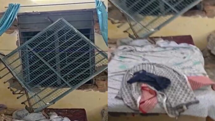 बाल संप्रेक्षण गृह की टूटी खिड़की बाल संप्रेक्षण गृह की टूटी खिड़की