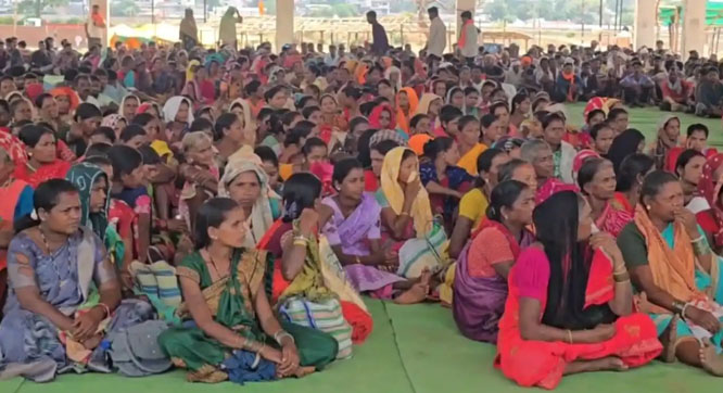 नारायणपुर में जनजाति समाज का धर्मांतरण विरोध प्रदर्शन