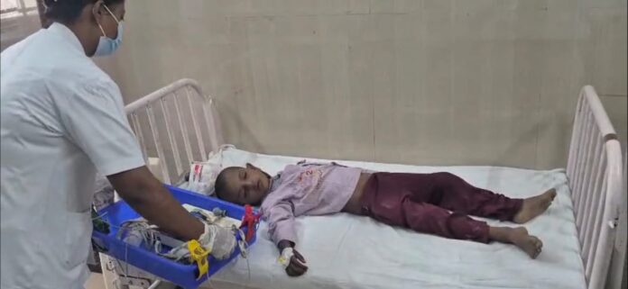 दमोह में दवा युक्त गेहूं खाने से बच्चे बीमार