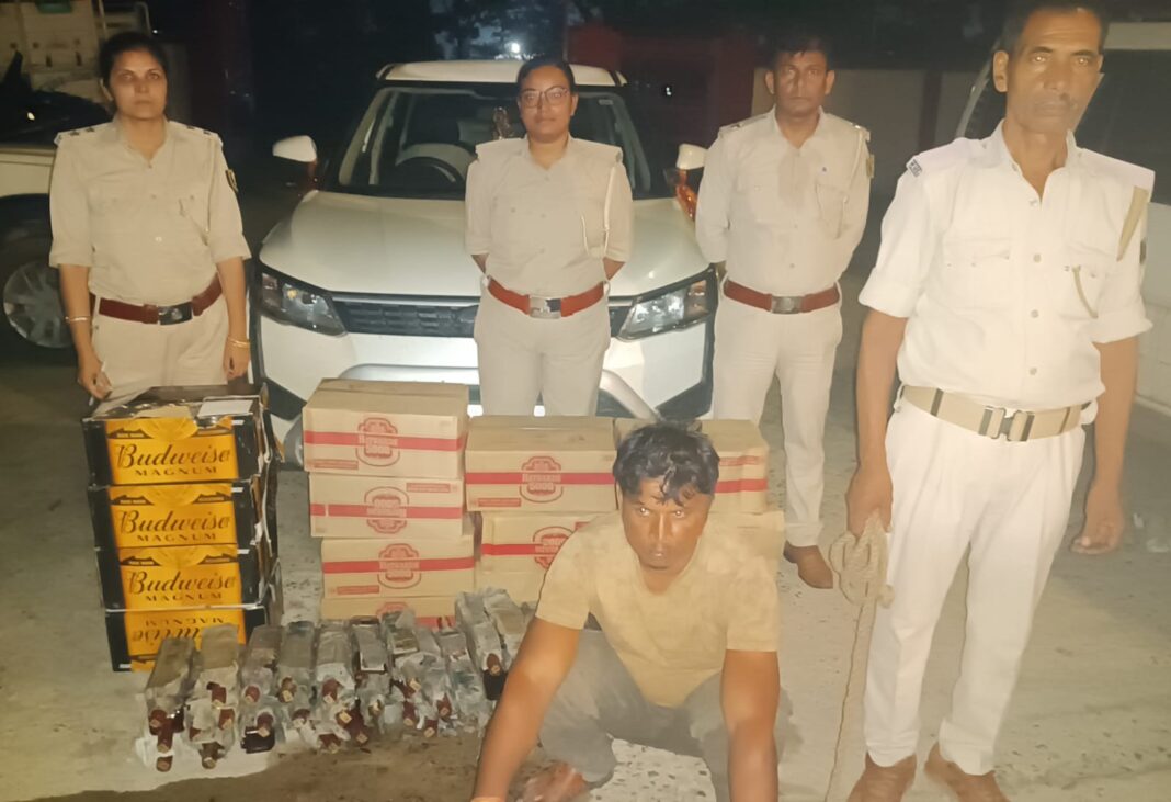 अररिया में शराब तस्करी का भंडाफोड़: जब्त शराब के साथ पकड़े गए तस्कर अररिया में शराब तस्करी का भंडाफोड़