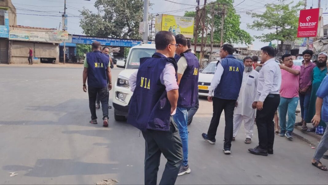 भागड में एनआईए की टीम ने की छापेमारी एनआईए टीम की भागड में छापेमारी