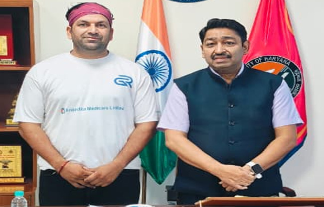 सोनीपत: अंतरराष्ट्रीय टेनिस एवं सॉफ्ट टेनिस खिलाड़ी शनीष मणि मिश्रा कुलपति अशोक कुमार सोनीपत: अंतरराष्ट्रीय टेनिस एवं सॉफ्ट टेनिस खिलाड़ी शनीष मणि मिश्रा कुलपति अशोक कुमार