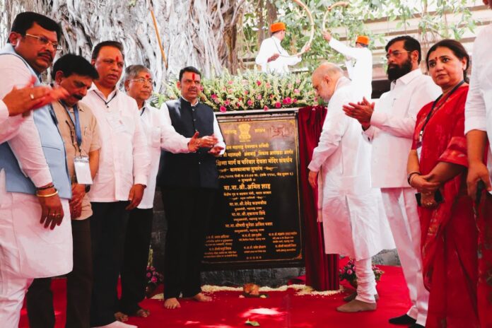 महाराष्ट्र के विकास की नई इबारत: अमित शाह, देवेंद्र फडणवीस, एकनाथ शिंदे ने कोल्हापुर विकास परियोजना का किया शुभारंभ