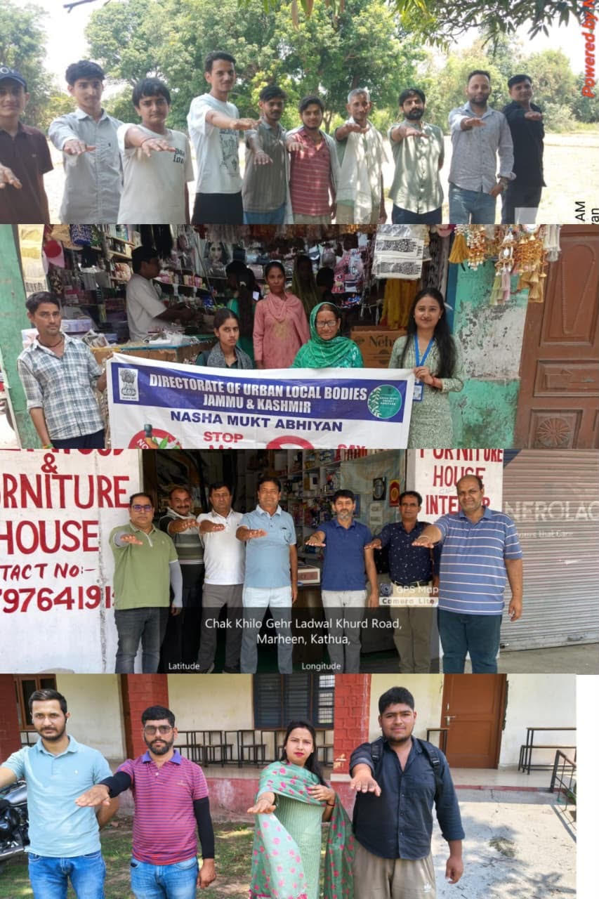 100 दिवसीय नशा मुक्ति अभियान: कठुआ में जागरूकता गतिविधियों को बढ़ाया गया कठुआ में नशा मुक्ति अभियान