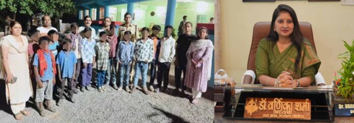 डॉ. वर्णिका शर्मा एवं बैगा समुदाय के 13 बच्चें