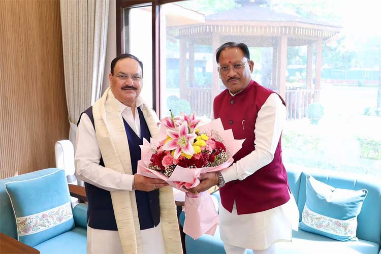 मुख्यमंत्री साय और जेपी नड्डा