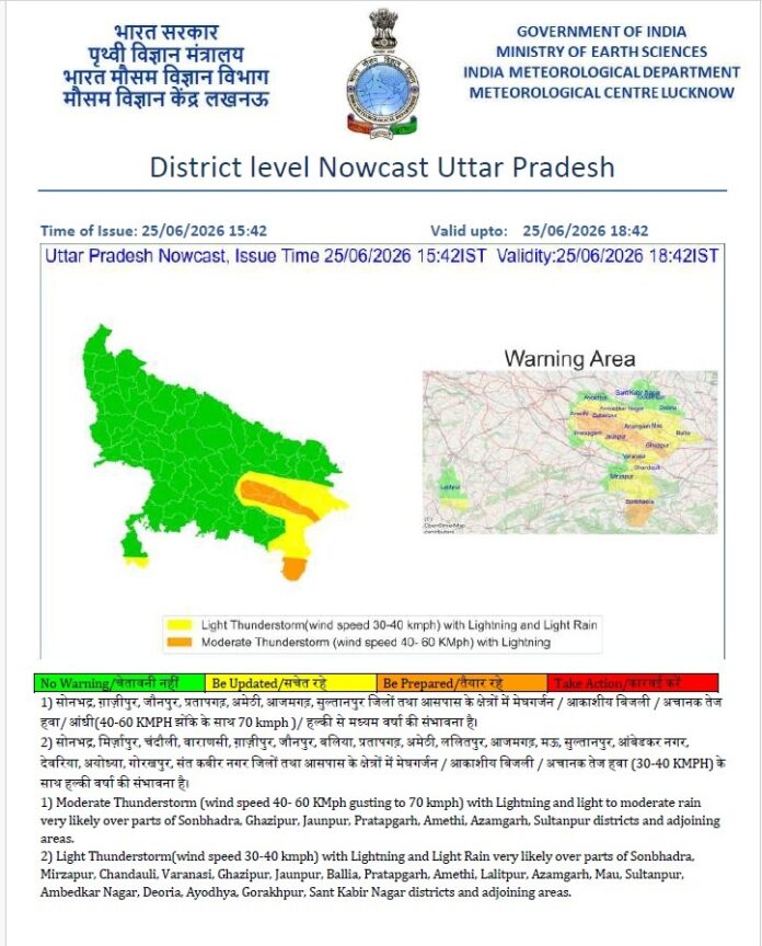उत्तर प्रदेश के गर्म शहर की तस्वीर