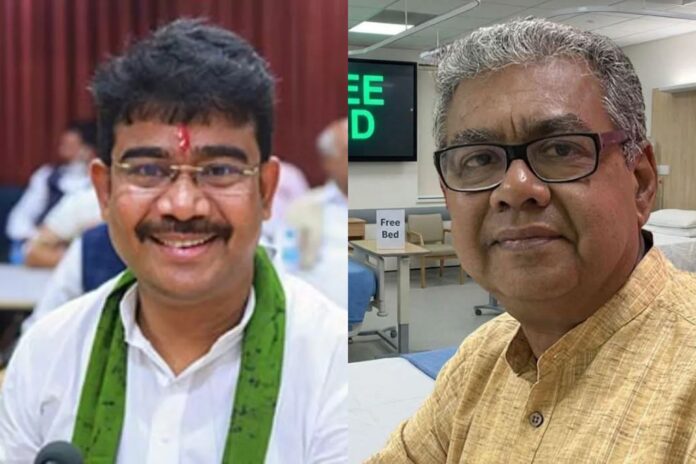 पूर्व पार्षद जयदेव नस्कर और शारद्वत मुखोपाध्याय की तस्वीर