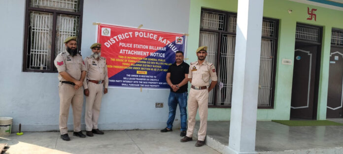 कठुआ पुलिस ने ड्रग स्मगलर पंकज के खिलाफ कार्रवाई