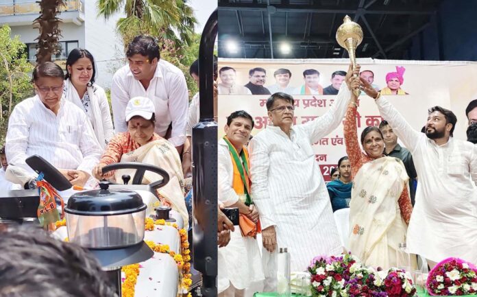 भाजपा प्रदेश अध्यक्षा का सम्मान समारोह