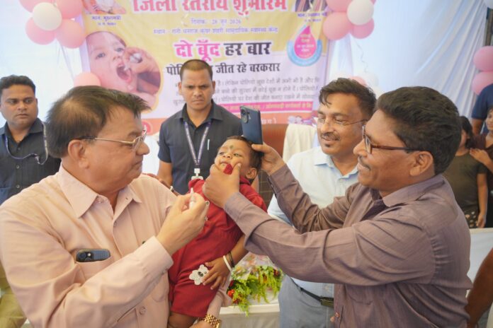 पोलियो टीकाकरण अभियान शुरू किया गया