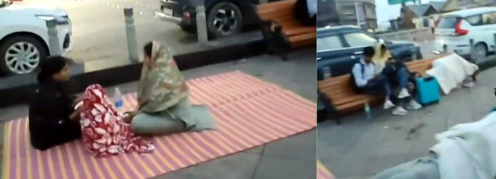 तल्लीताल डांठ में सोते लोग