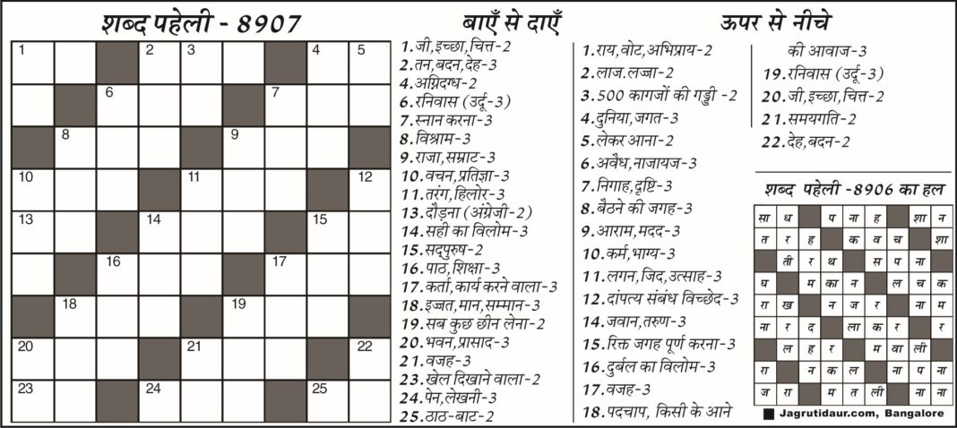 शब्द पहेली : 30 जून 2026 का उत्तर क्या है ? शब्द पहेली जून 2026 का उत्तर देखें