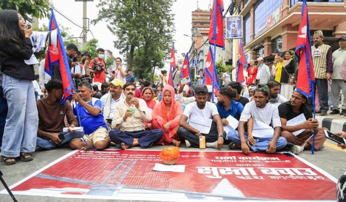 काठमांडू धरना प्रदर्शन वीडियो