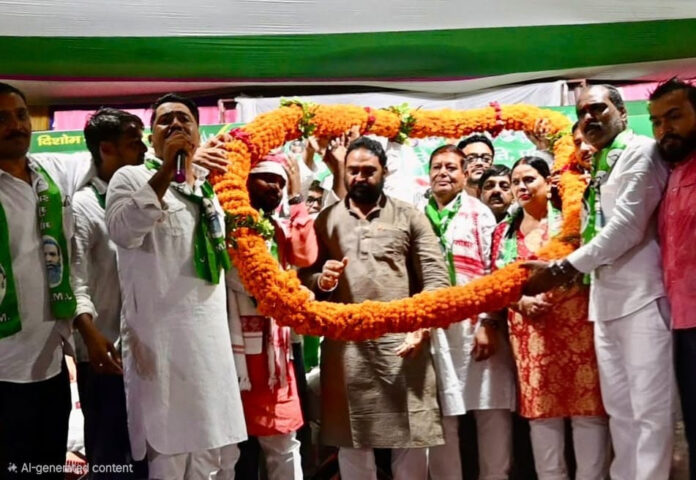 विनोद पांडेय नेता कार्यकर्ता स्वागत