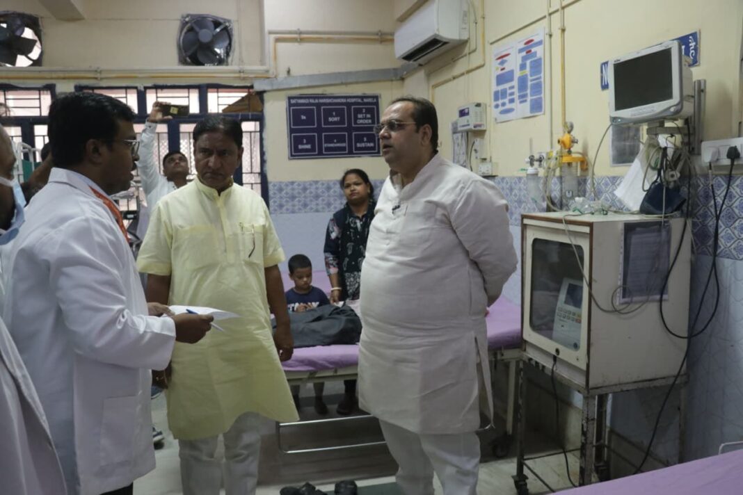 दिल्ली स्वास्थ्य मंत्री नरेला अस्पताल निरीक्षण