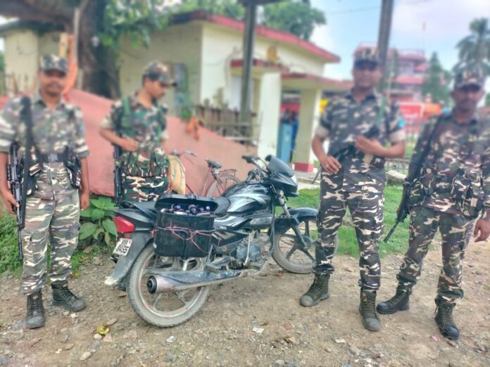 अररिया एसएसबी बाइक जब्त