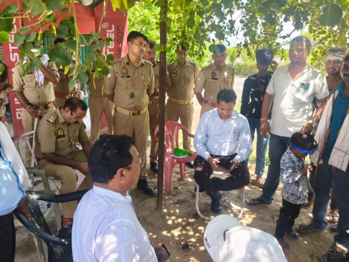 अम्बेडकर प्रतिमा क्षतिग्रस्त नकहरा गांव