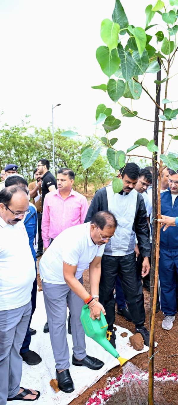 मुख्यमंत्री पौधरोपण करते हुए मुख्यमंत्री पौधरोपण करते हुए