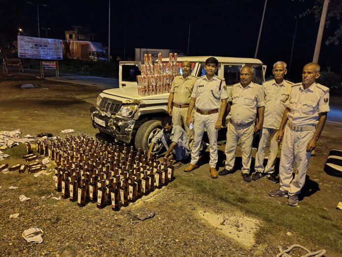 शराब बरामद पुलिस कार्रवाई शराब बरामद पुलिस कार्रवाई