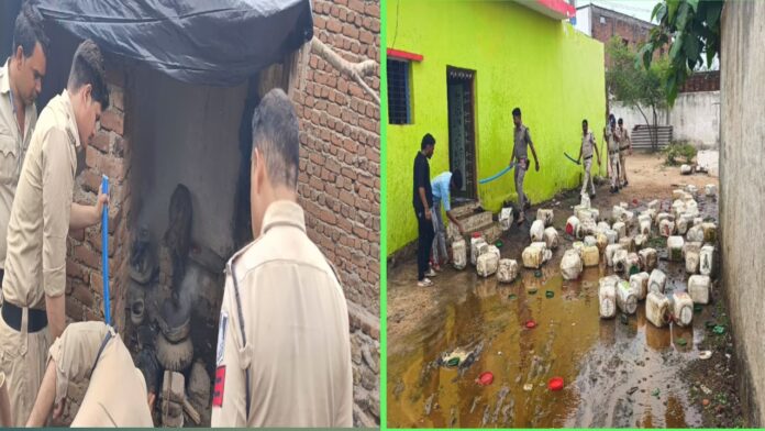 हिसार पुलिस दबिश खुले मैदान में