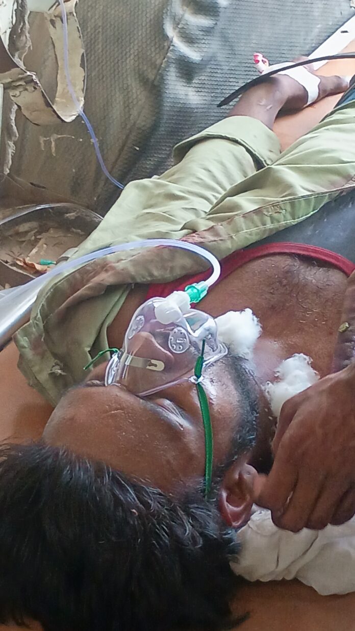 घायल युवक गोली लगने की घटना