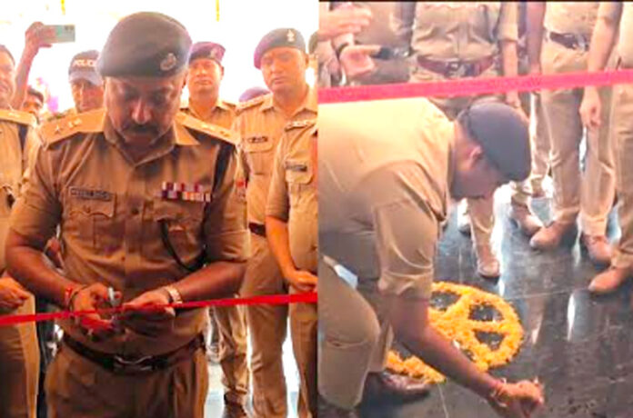 एसएसपी नवनीत सिंह चौकियों का उद्घाटन करते हुए एसएसपी नवनीत सिंह चौकियों का उद्घाटन करते हुए