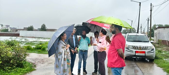 महापौर संजू देवी जलभराव इलाकों का दौरा