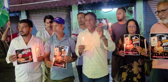 कांग्रेस माइनॉरिटी सेल कैंडल मार्च