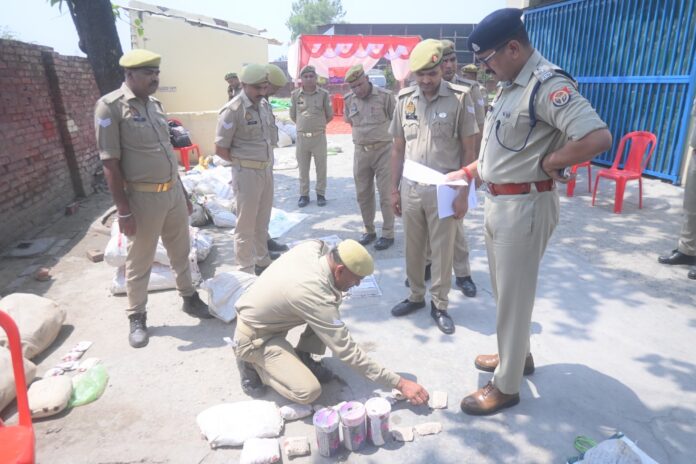 बरेली पुलिस मादक पदार्थ विनिष्टीकरण