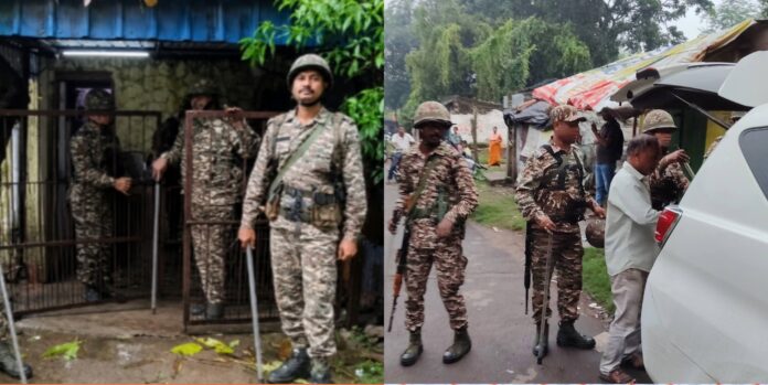 खड़गपुर में ED जांच करते हुए