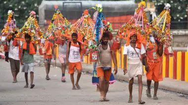 कावड़ यात्रा का प्रतीकात्मक चित्र कावड़ यात्रा का प्रतीकात्मक चित्र