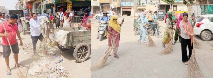 गुरुग्राम स्वच्छता अभियान की तस्वीर
