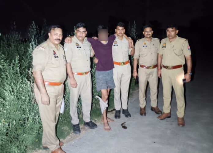 बदमाश पुलिस गिरफ्तार मुठभेड़